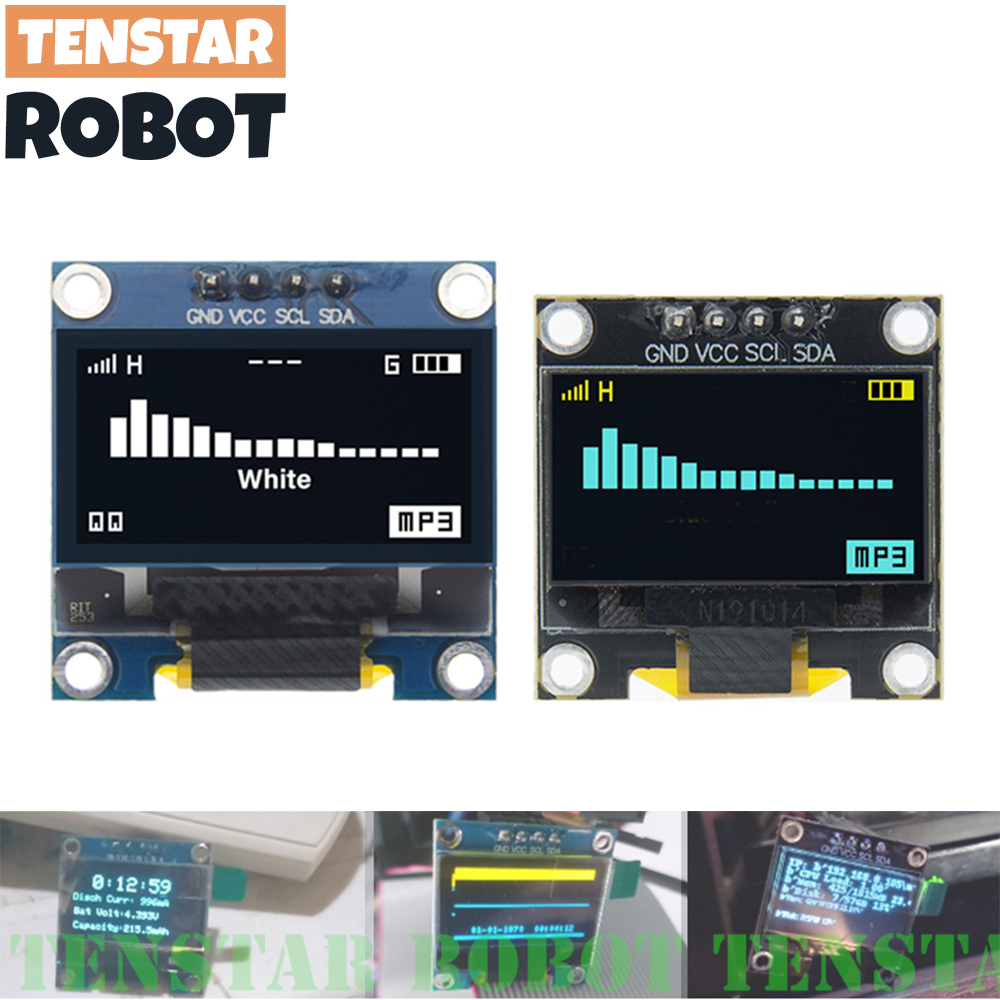 Ssd1306 - TENSTAR 0.96 นิ้ว OLED SSD1306 สีขาว/สีฟ้า/สีเหลือง