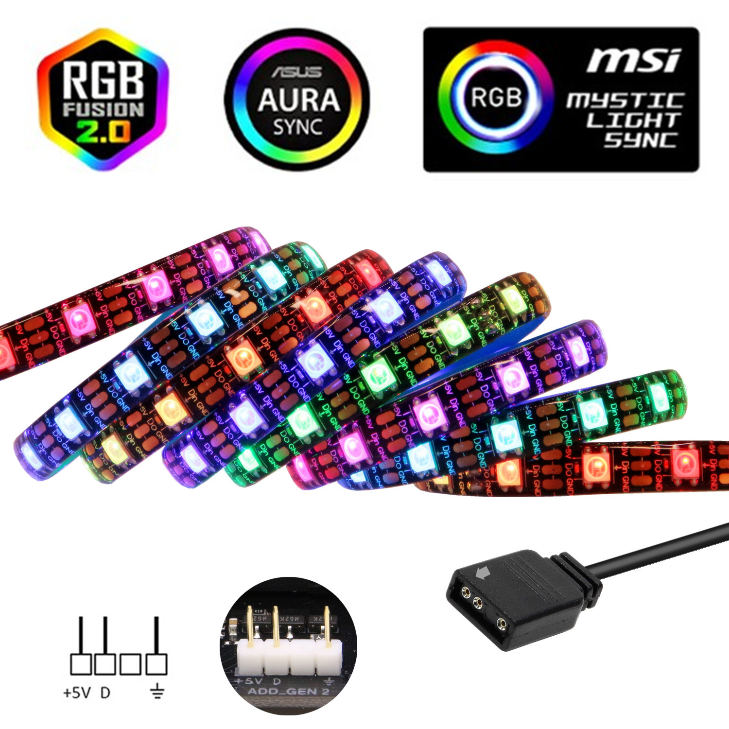 Ws2812B Strip 5V - แถบไฟ LED ARGB รุ่น WS2812b 5V