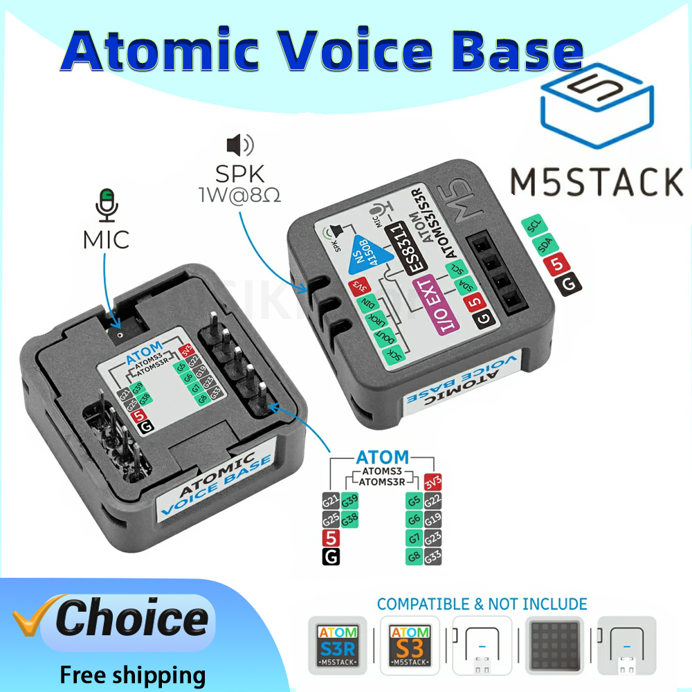 Microphone Module - M5Stack Atomic Voice Base ES8311 โมดูลไมโครโฟน