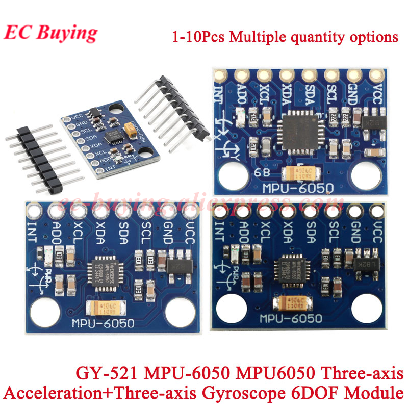Mpu6050 - 1-10 ชิ้น GY-521 MPU-6050 MPU6050 ไจโรสโคปแบบอะนาล็อก