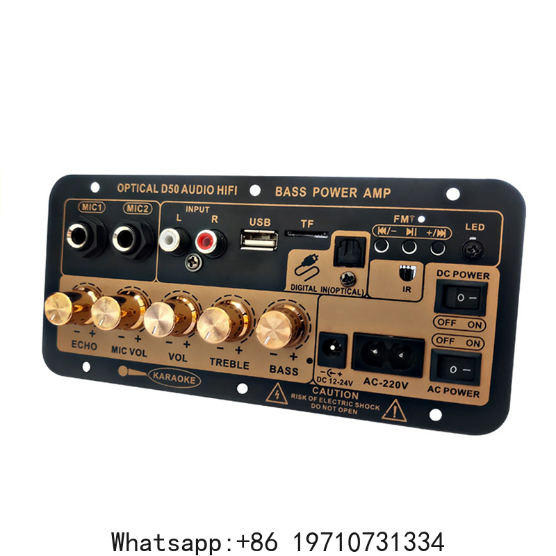 Microphone Module - บอร์ดเครื่องขยายเสียงบลูทูธ 100W ดิจิตอล ซับวูฟเฟอร์ ไมโครโฟนคู่ โมดูลแอมป์