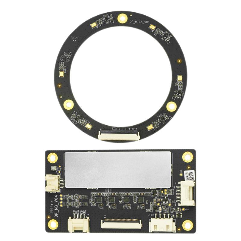 Microphone Module - IFLYTEK Far-Field ไมโครโฟนแหวนอาร์เรย์โมดูลบอร์ดเสียง 6-ไมโครโฟนแหล่งกําเนิดเสียงตําแหน่งและนําทางสําหรับ ROS หุ่นยนต์