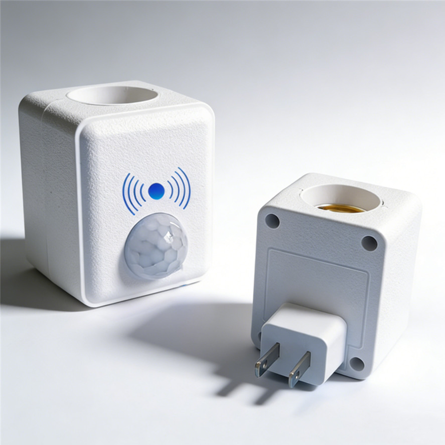Pir Motion Sensor - ฐานหลอดไฟพร้อมเซ็นเซอร์ตรวจจับความเคลื่อนไหว E27 แบบ PIR รองรับปลั๊ก EU/US