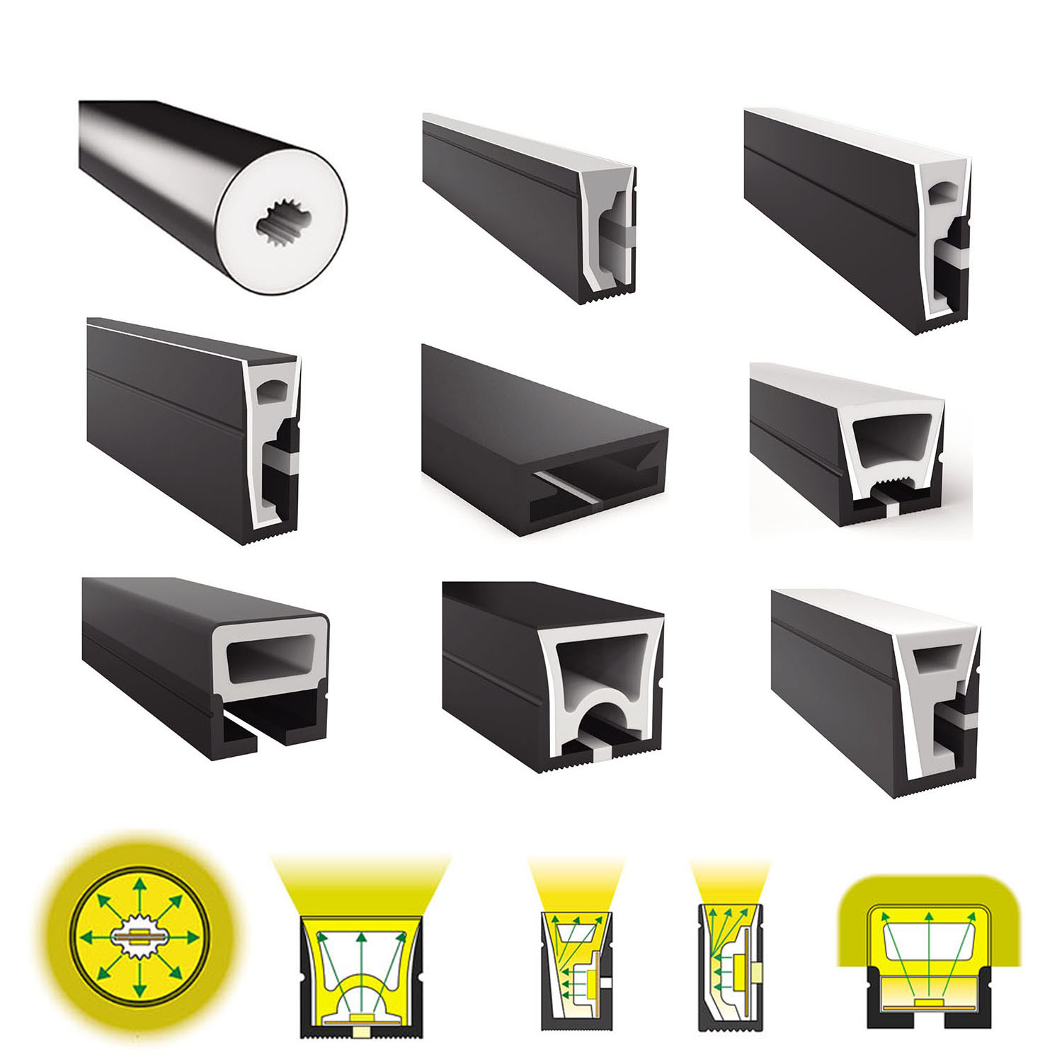 Ws2812B Strip 5V - WS2812B WS2811 LED นีออนหลอด WS2812 SK6812