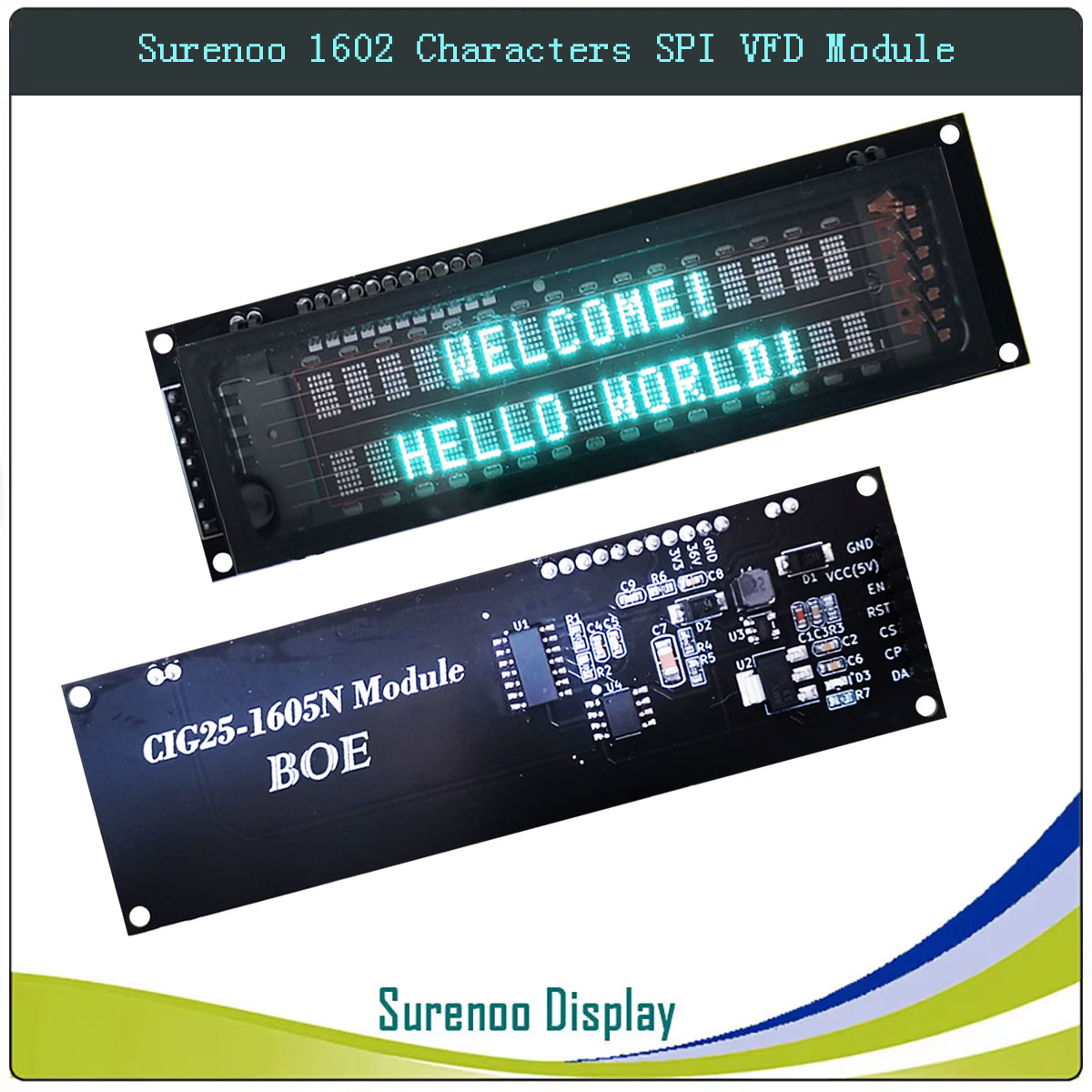 Lcd 1602 - Surenoo 7P Serial SPI 1602 162