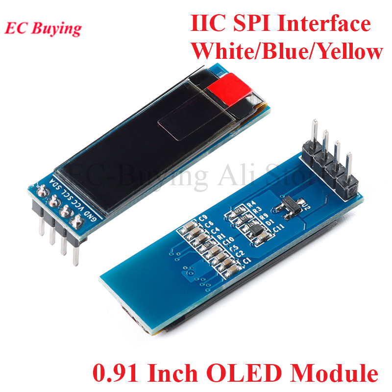 Ssd1306 - 0.91 นิ้ว OLED โมดูล 0.91 