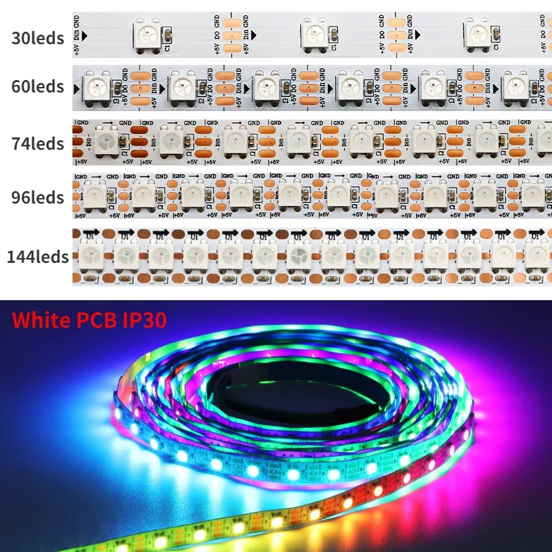 ไฟแถบ LED อัจฉริยะ WS2812B 30/ - Ws2812B Strip 5V บทวิจารณ์และราคา