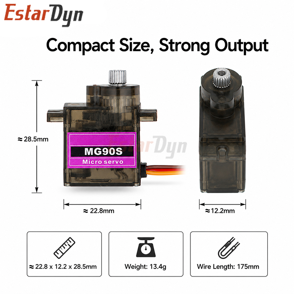 Estardyn MG90S เซอร์โวไมโครดิจ - Servo Sg90 บทวิจารณ์และราคา