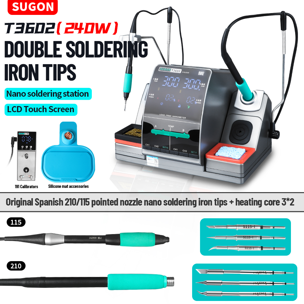 ชุดสถานีบัดกรี SUGON T3602 240 - Soldering Iron Temperature Probe บทวิจารณ์และราคา