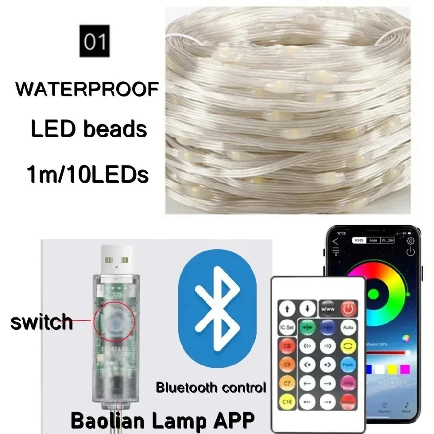 ไฟประดับ LED แบบสาย 5-20 เมตร  - Ws2812B Strip 5V บทวิจารณ์และราคา