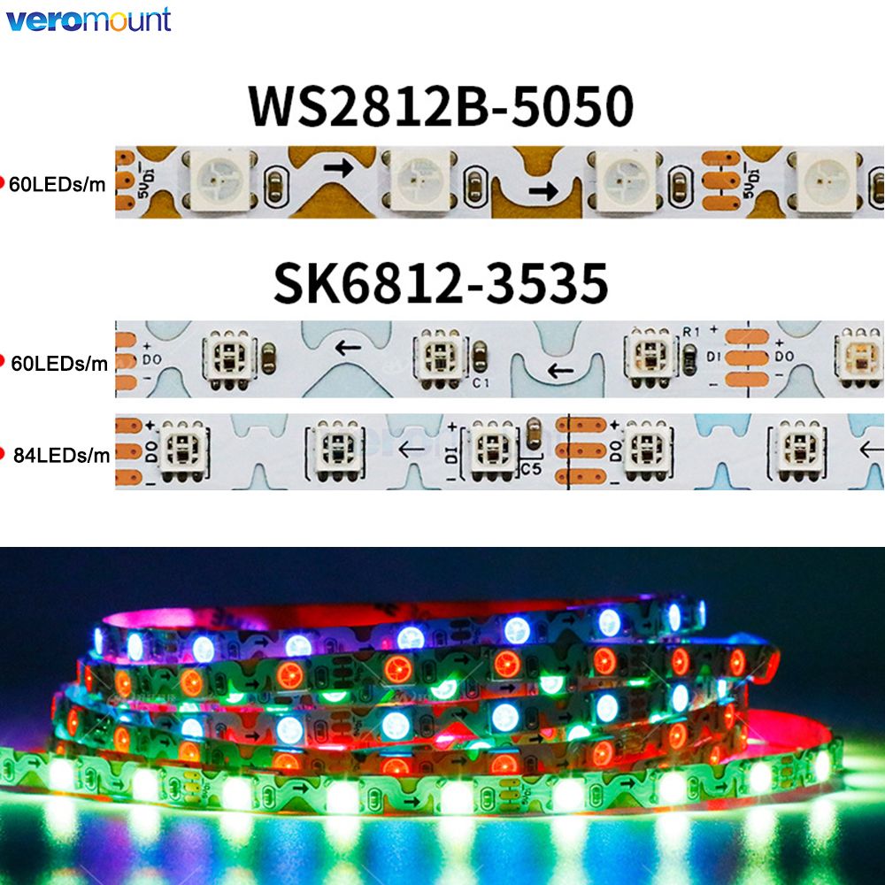 แคบ6มม. พร้อมพีซีบี WS2812B ดั - Ws2812B Strip 5V บทวิจารณ์และราคา