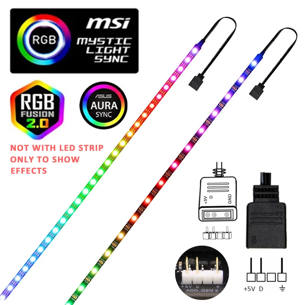 SATA Molex RGB Controller 5V 3 - Ws2812B Strip 5V บทวิจารณ์และราคา