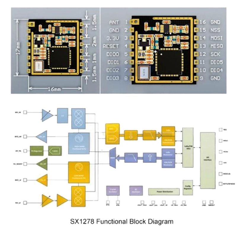 โมดูลการส่งข้อมูลอินเทอร์เฟซ S - Lora Sx1278 บทวิจารณ์และราคา
