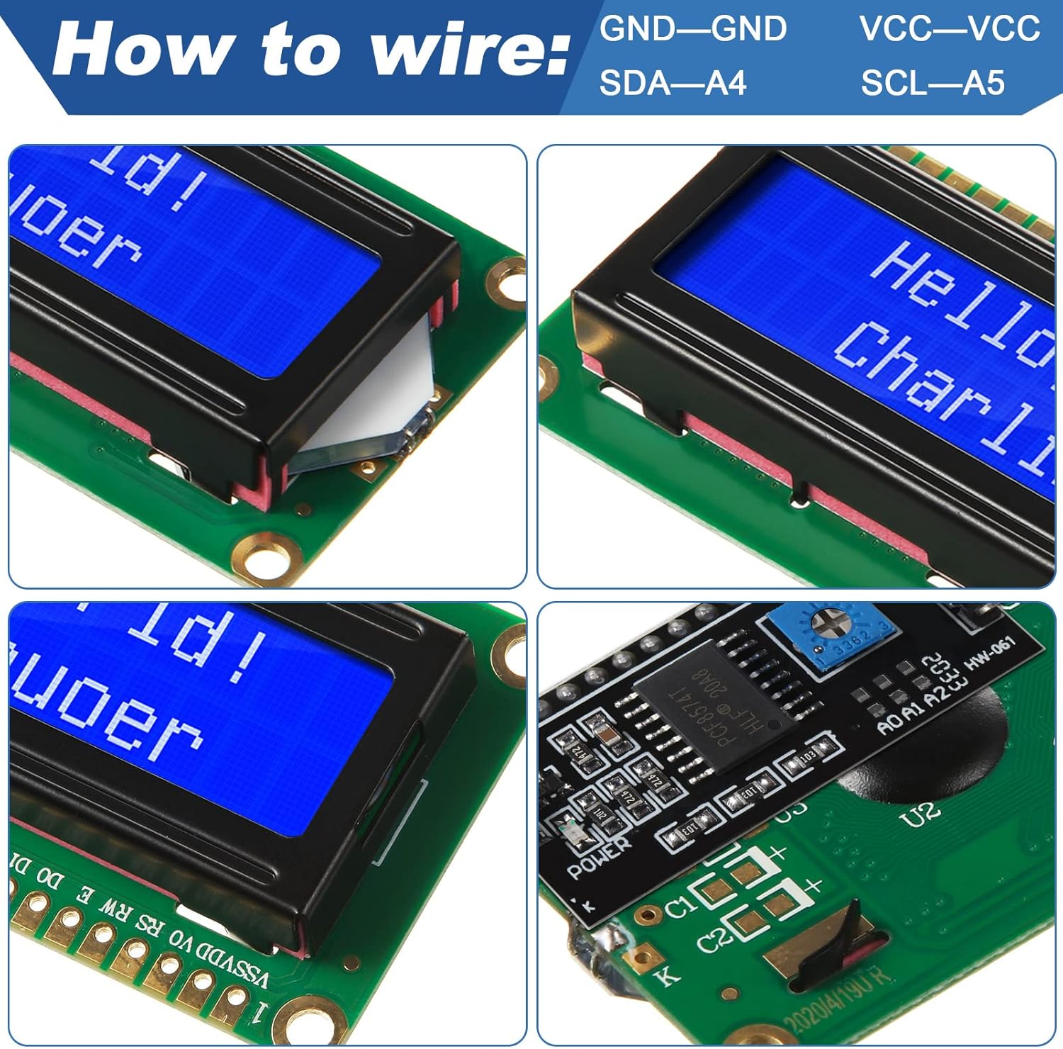 ชุดหนึ่ง 1602 LCD 20*4 หน้าจอส - Lcd 1602 บทวิจารณ์และราคา