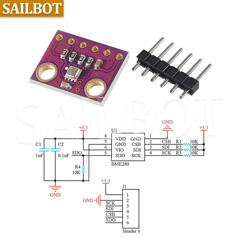 BME280 5V 3.3V เซนเซอร์ดิจิตอล - Bme280 บทวิจารณ์และราคา