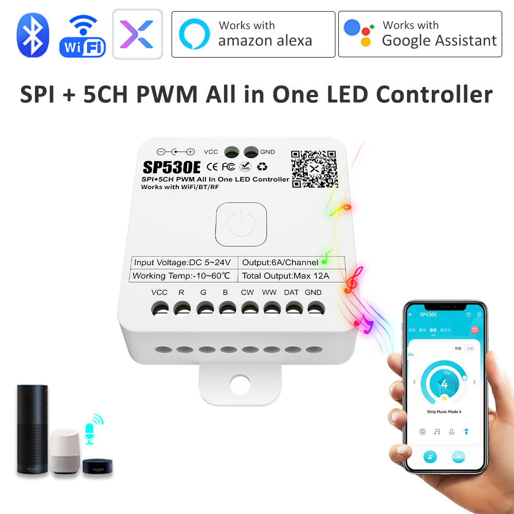 SP530E ออลอินวันคอนโทรลเลอร์ L - Ws2812B Strip 5V บทวิจารณ์และราคา