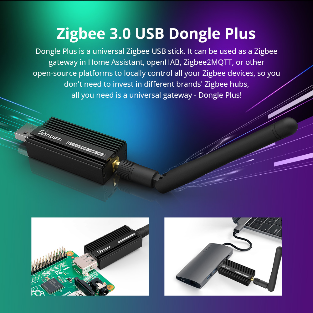 ดองเกิล SONOFF Zigbee-E 3.0 US - Zigbee Cc2531 บทวิจารณ์และราคา