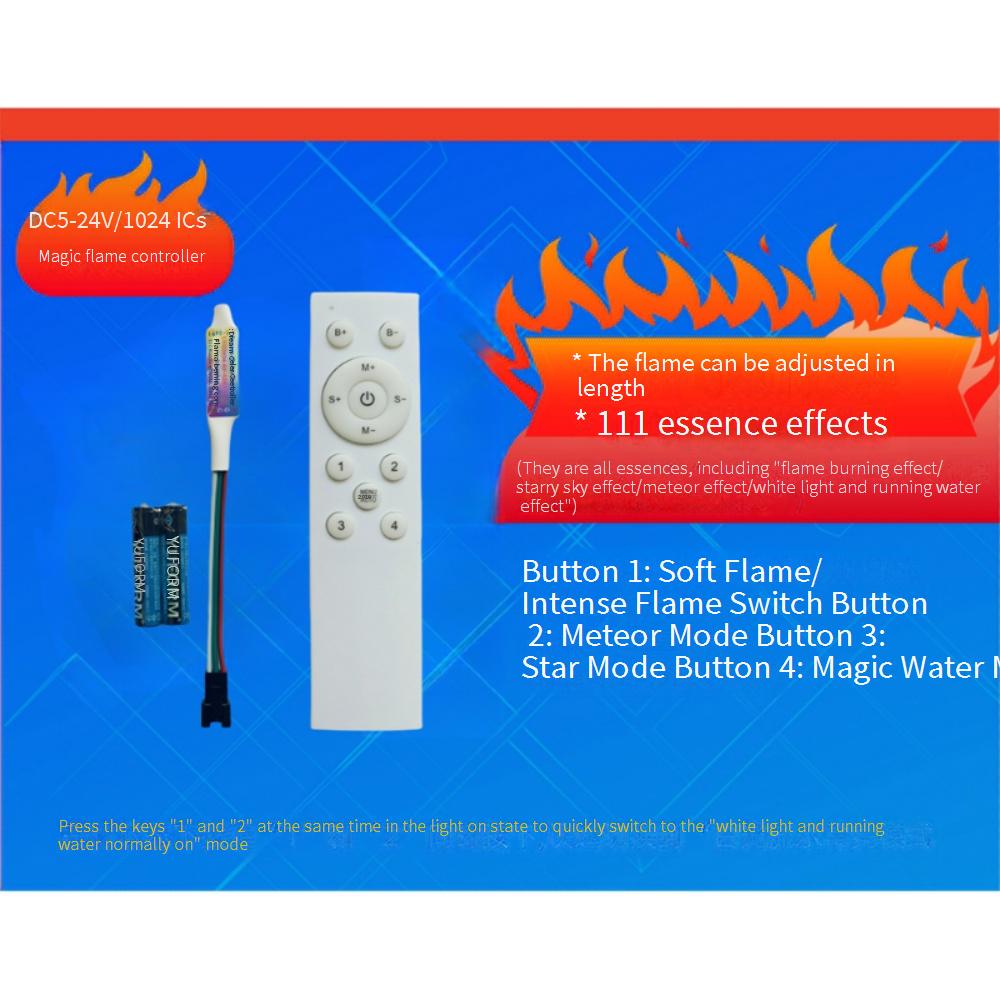 RF 12-key แฟนตาซีเปลวไฟ contro - Ws2812B Strip 5V บทวิจารณ์และราคา